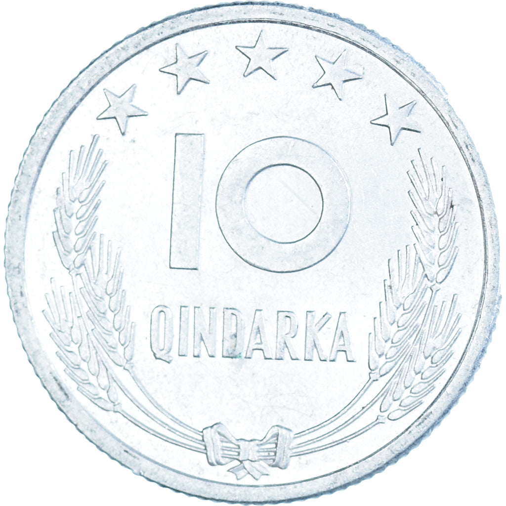 Moeda, Albânia, 10 Qindarka, 1964