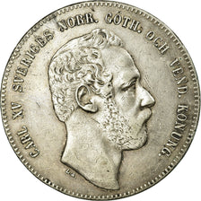 Monnaie, Suède, Carl XV Adolf, Riksdaler Specie, 4 Riksdaler Riksmynt, 1871