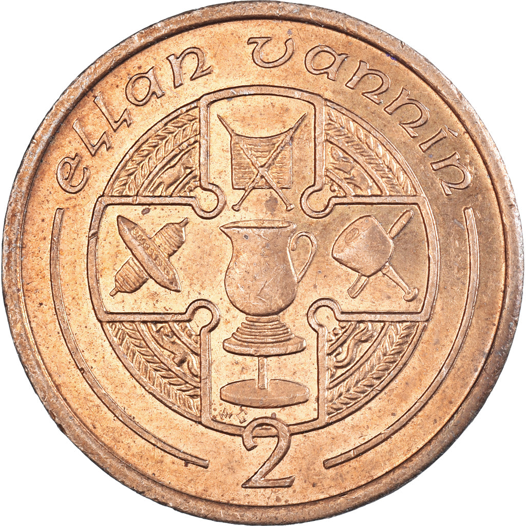 Münze, Isle of Man, 2 Pence, 1988