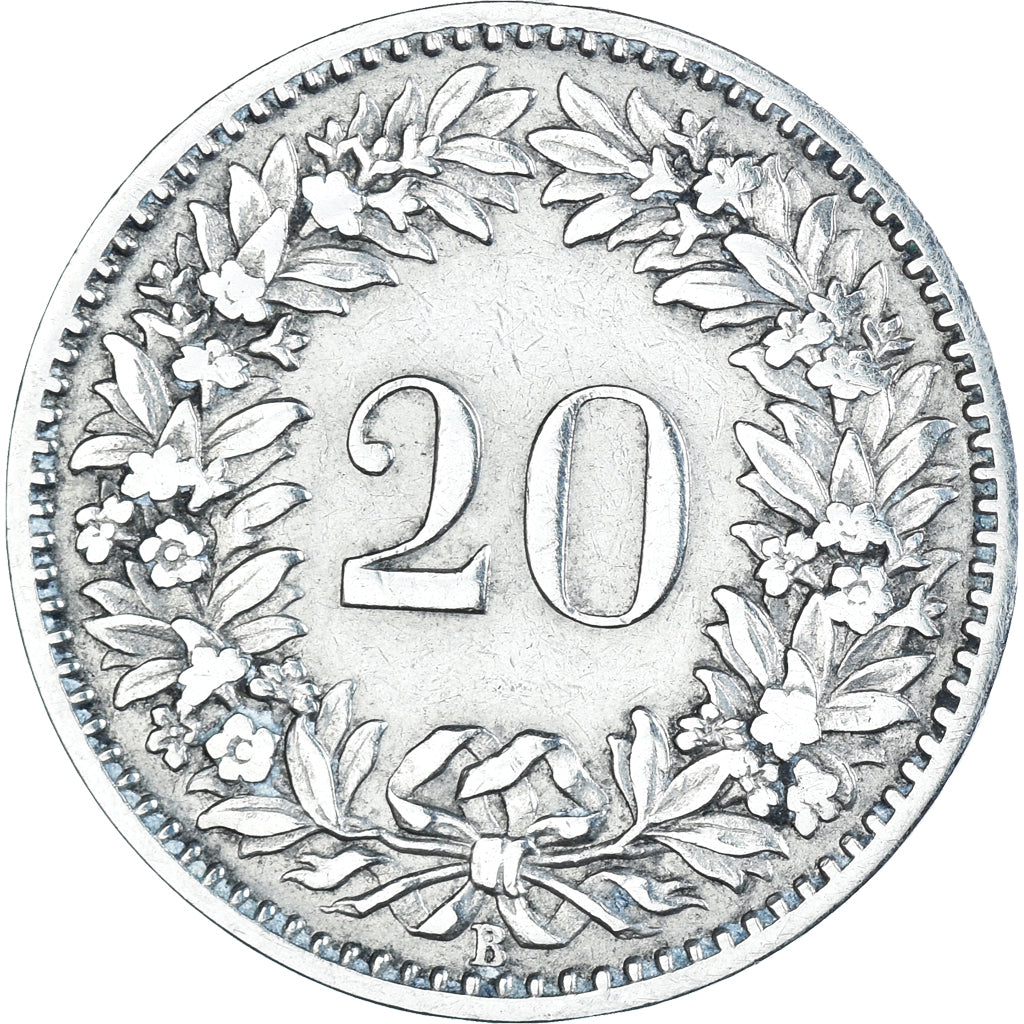 Münze, Schweiz, 20 Rappen, 1881
