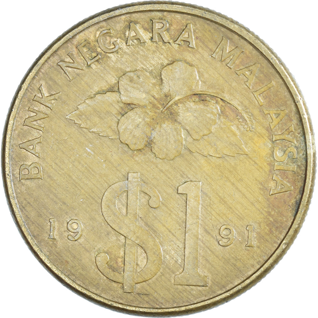 Coin, Malaysia, 1 Dollar, 1991