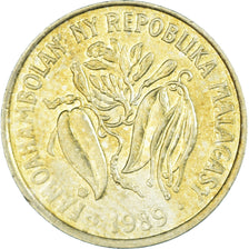 Coin, Madagascar, 10 Francs, 2 Ariary, 1989