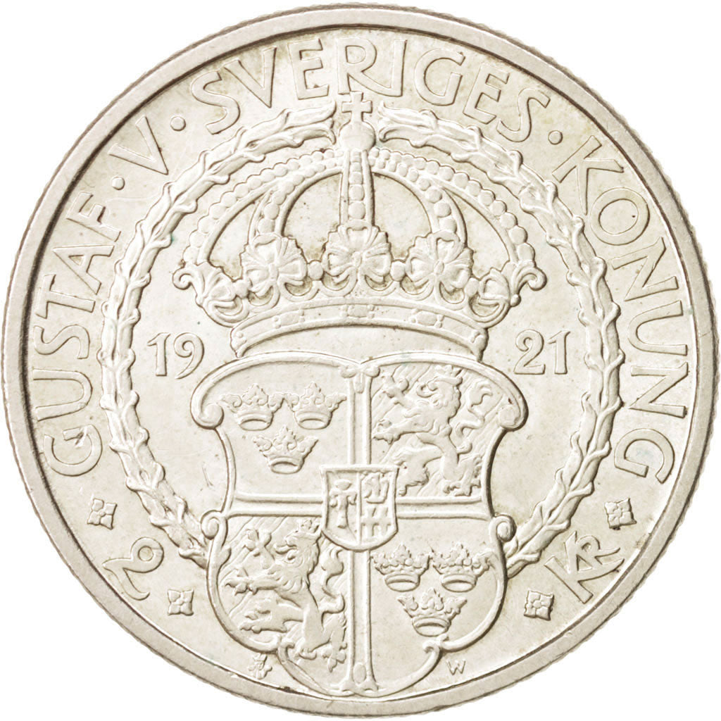 Sweden 2 Kronor 1921 KM:799 AU(55-58) Silver 31