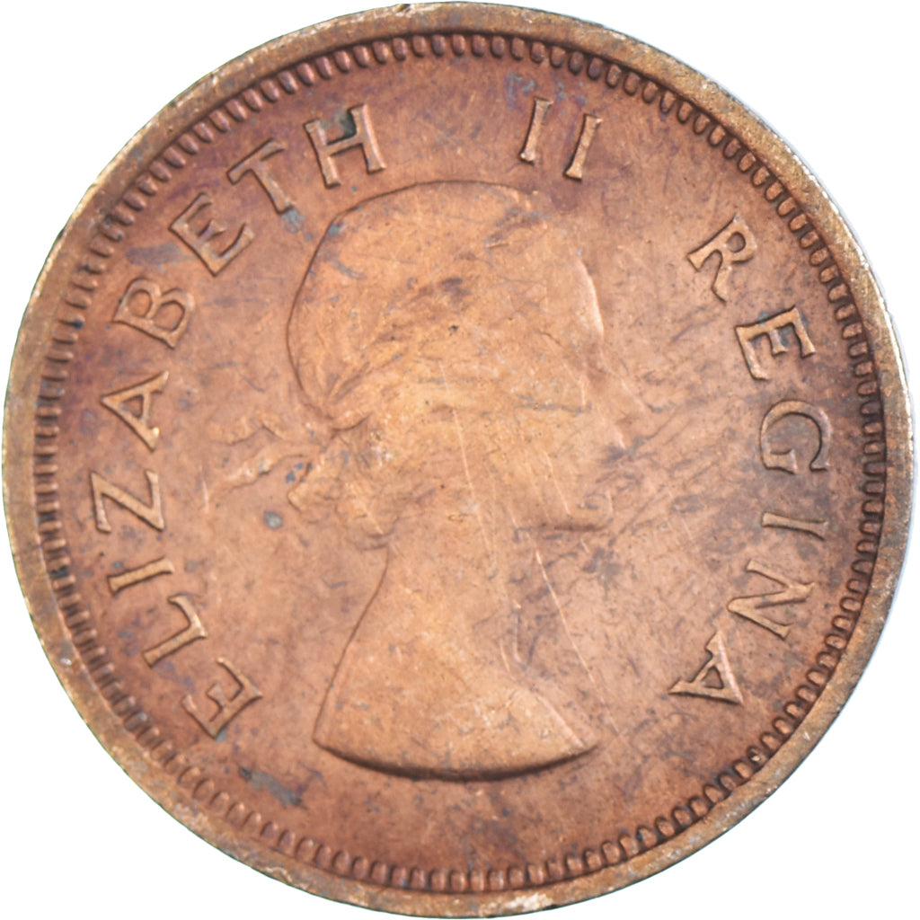 Moneta, Sudafrica, 1/4 Penny, Farthing, 1955