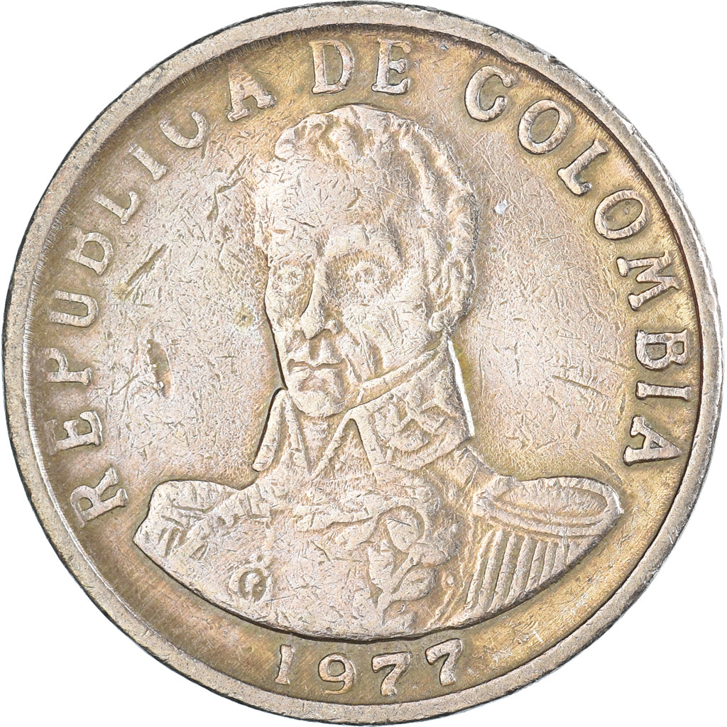 Moneta, Colombia, 2 Pesos, 1977