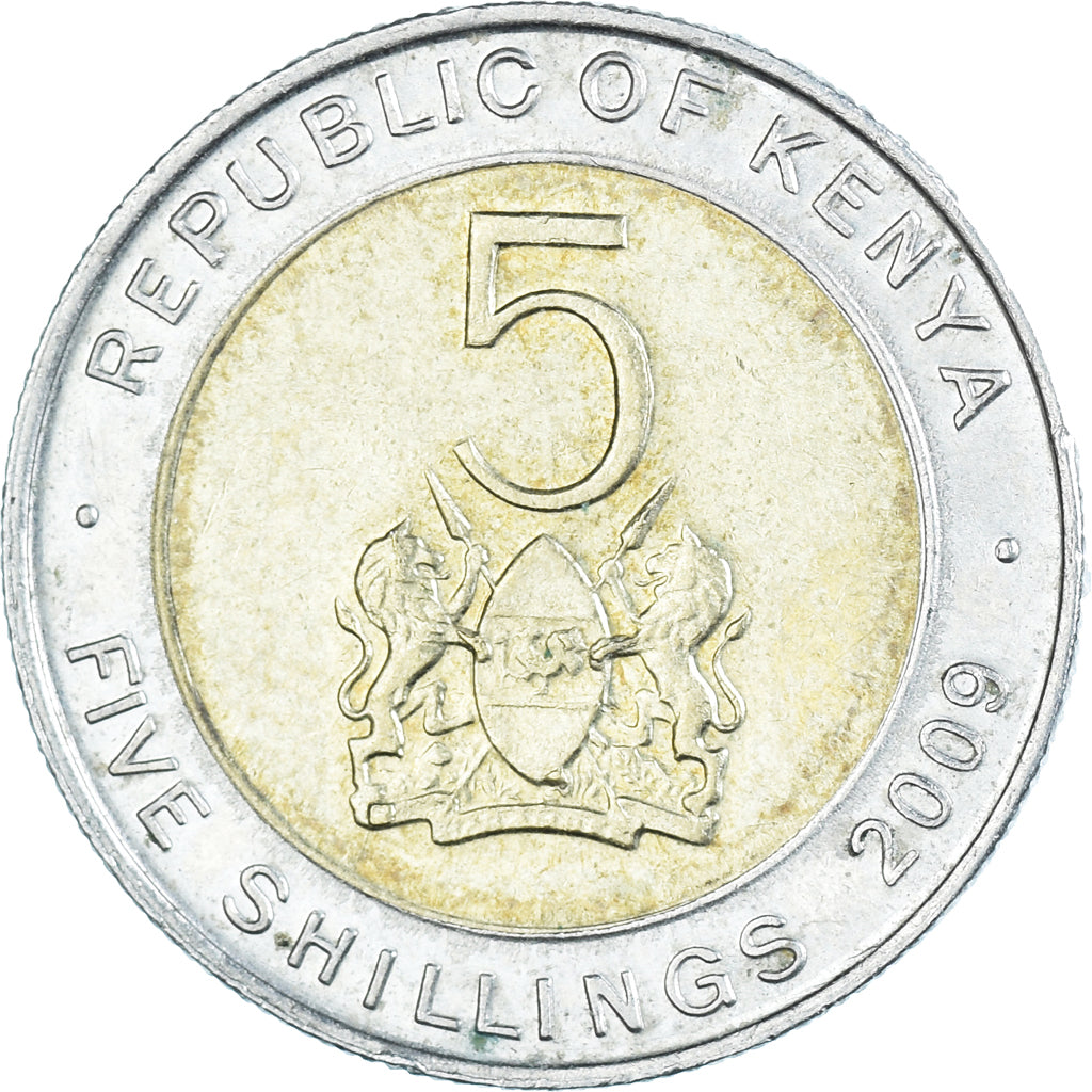 Moneta, Kenia, 5 Shillings, 2009