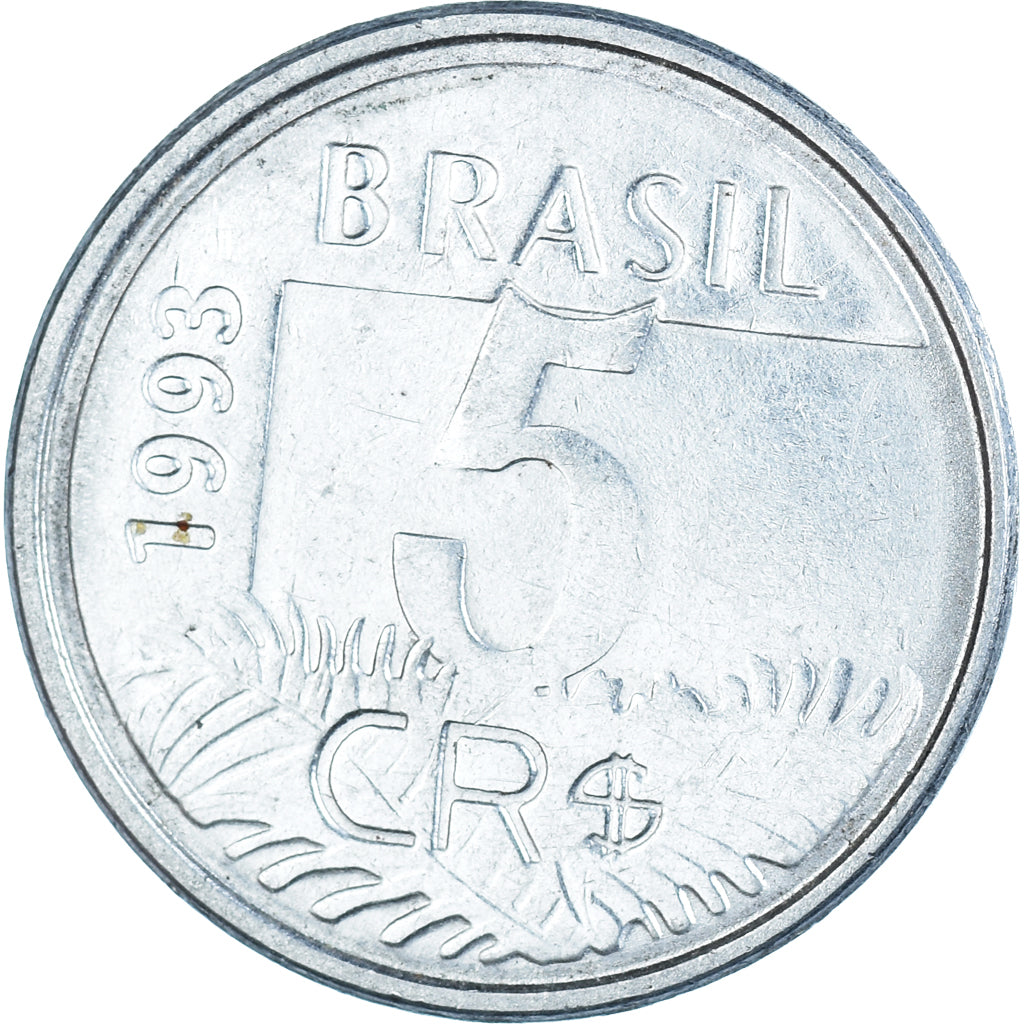 Moneda, Brasil, 5 Cruzeiros Reais, 1993