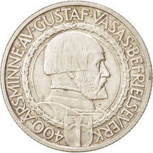Svezia, Gustaf V, 2 Kronor, 1921, BB, Argento, KM:799