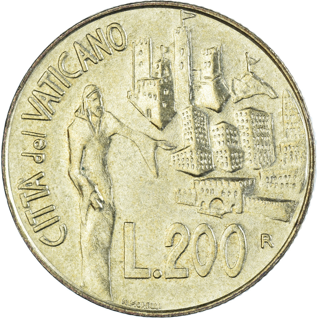 Moneda, Vaticano, 200 Lire, 1991