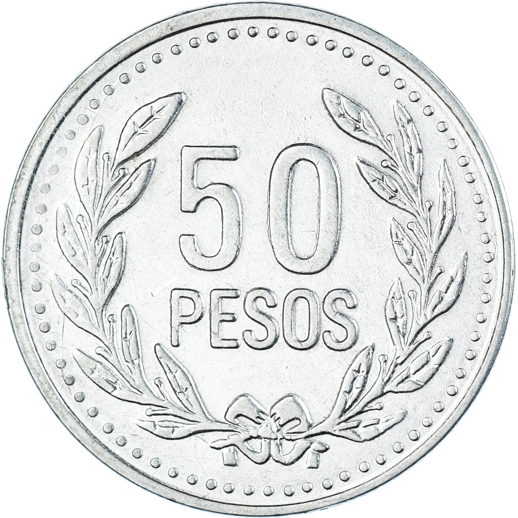 Moeda, Colômbia, 50 Pesos, 2008
