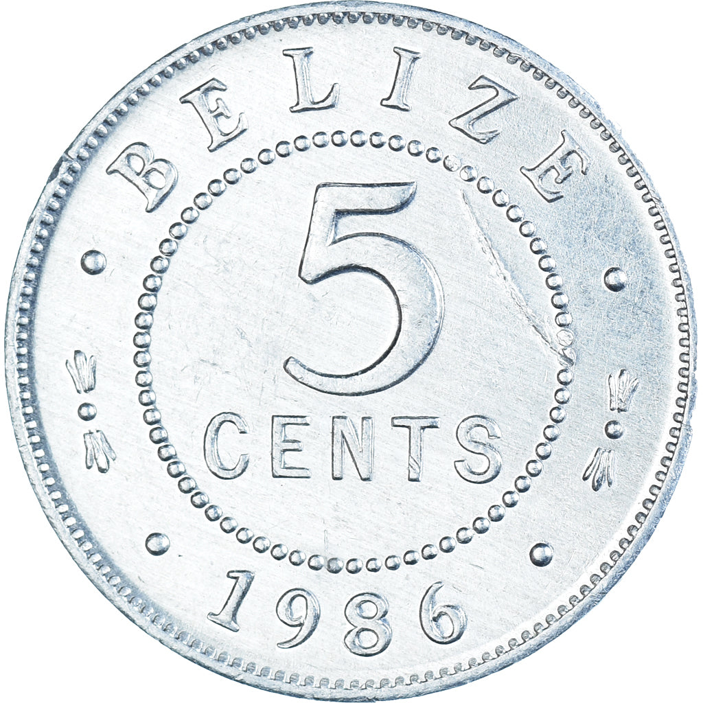 Moeda, Belize, 5 Cents, 1986