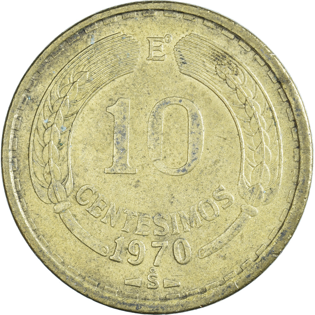 Moneda, Chile, 10 Centesimos, 1970