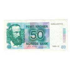 Geldschein, Norwegen, 50 Kroner, 1989, 1989, KM:42e, SS