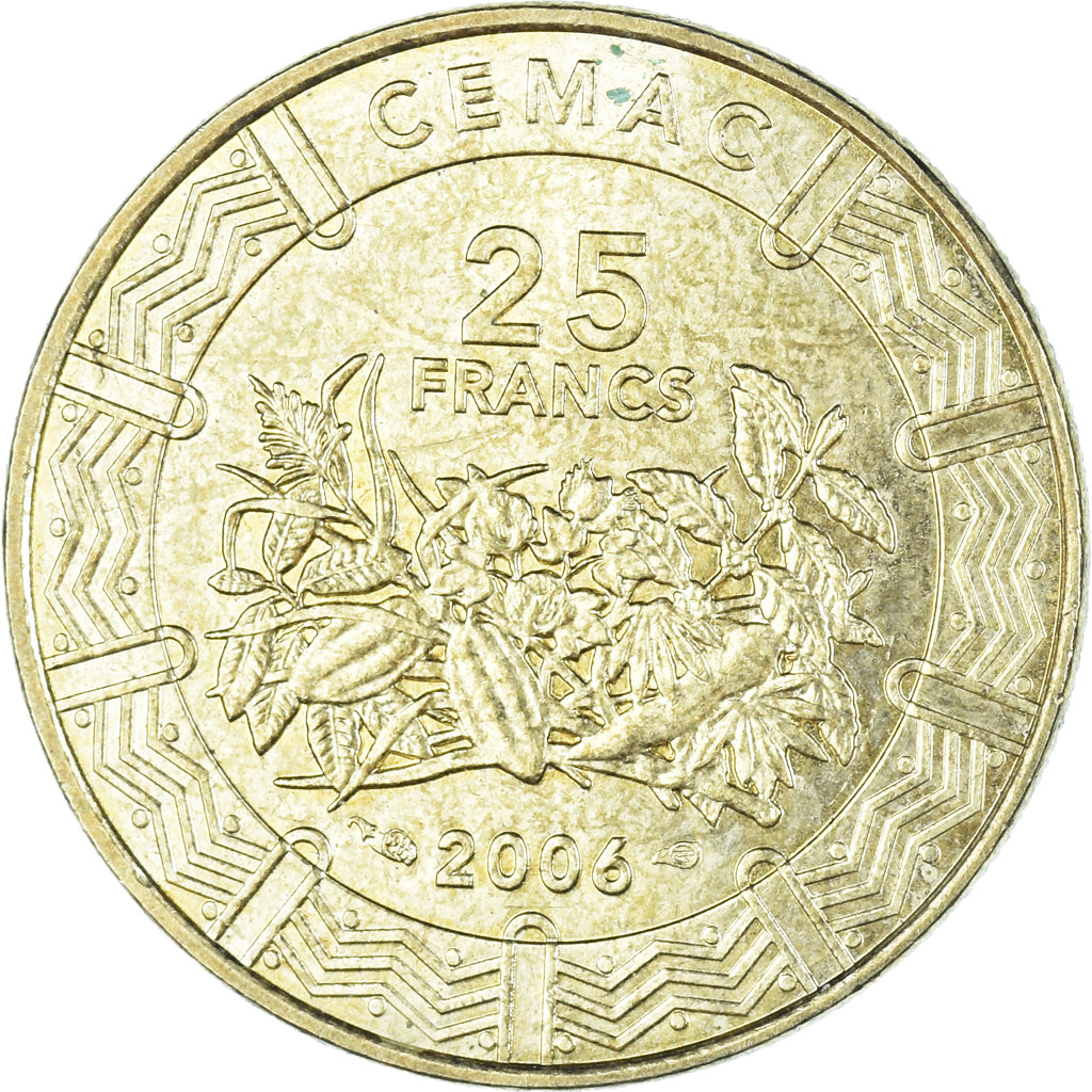 Monnaie, États de l'Afrique centrale, 25 Francs, 2006