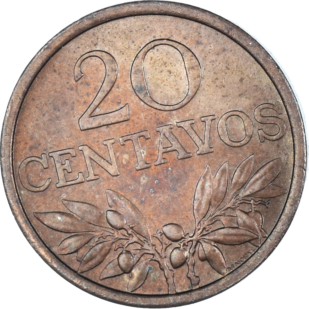 Münze, Portugal, 20 Centavos, 1970