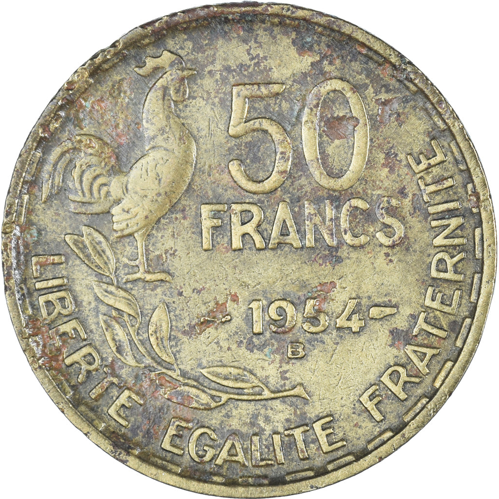 Coin, France, 50 Francs, 1954