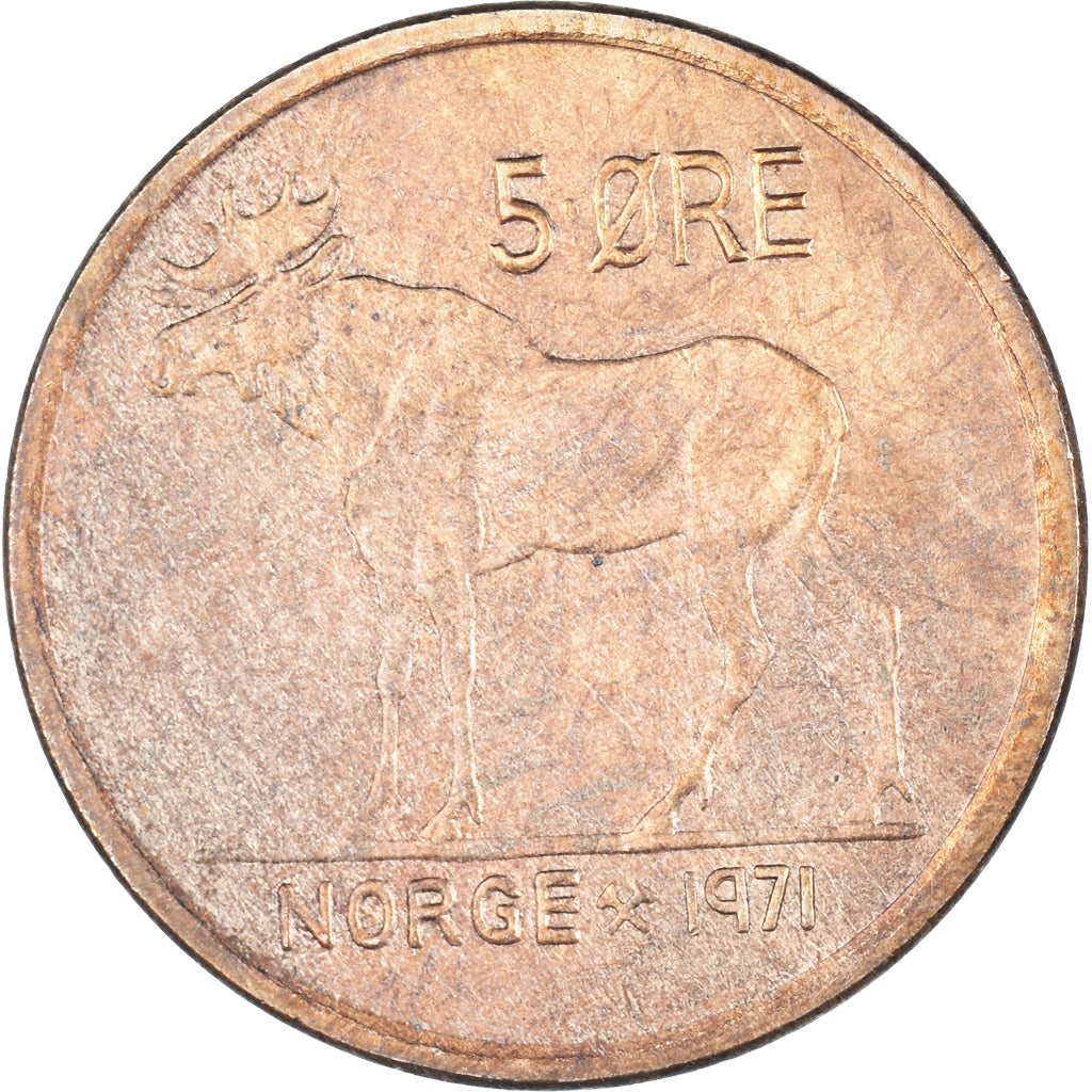 Coin, Norway, 5 Öre, 1971