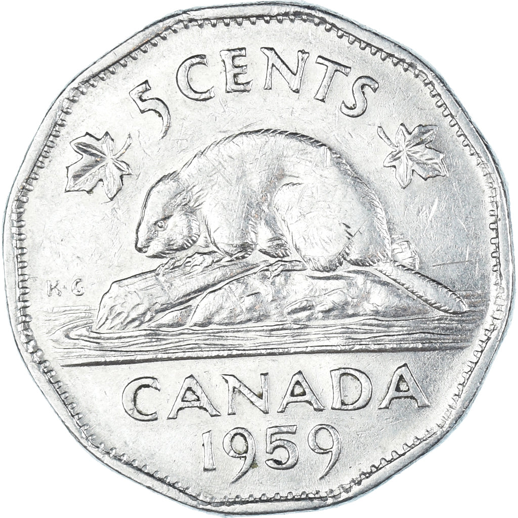 Moneta, Canada, 5 Cents, 1959