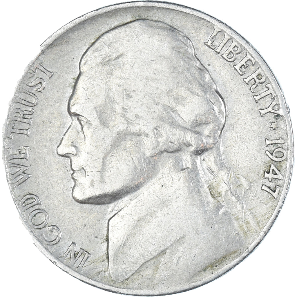 Monnaie, États-Unis, 5 Cents, 1947