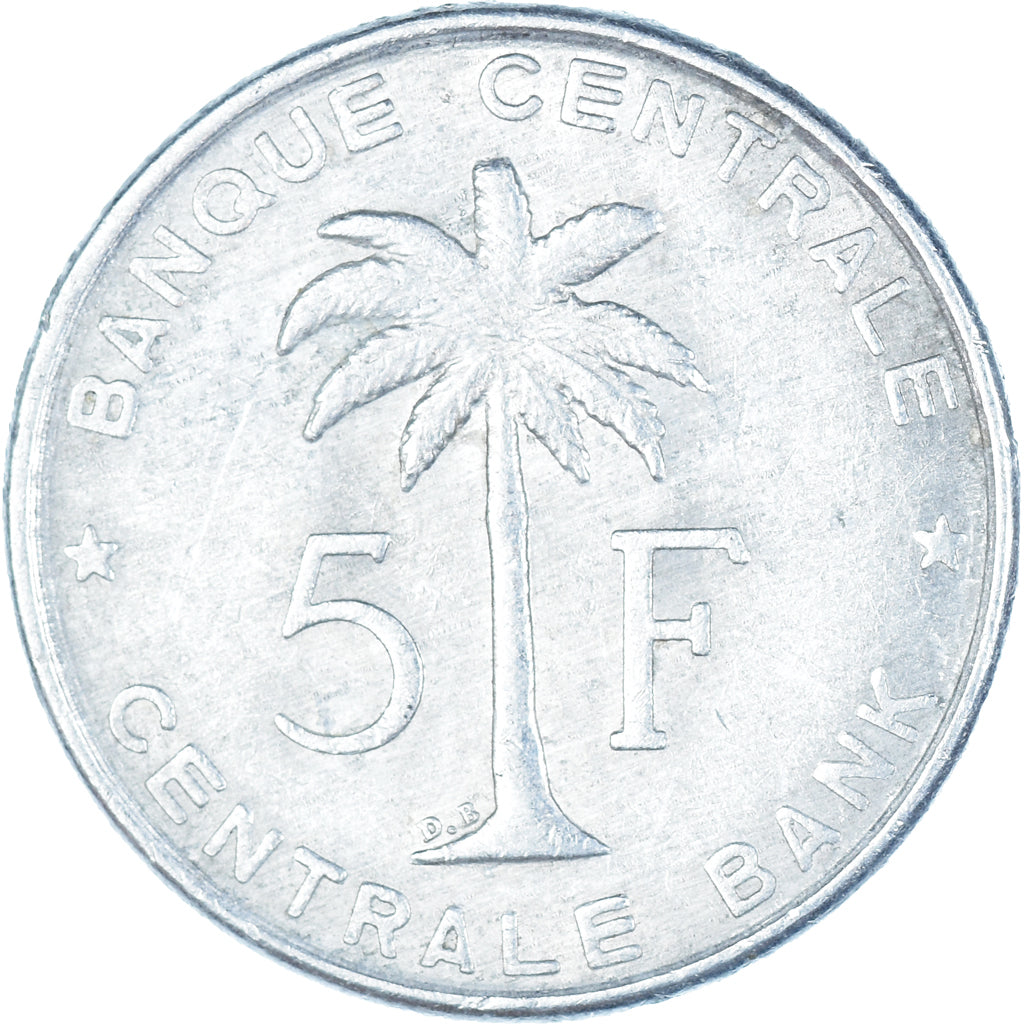 Moneta, Congo belga, 5 Francs, 1958