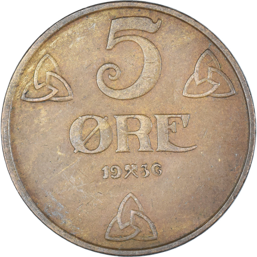 Coin, Norway, 5 Öre, 1936