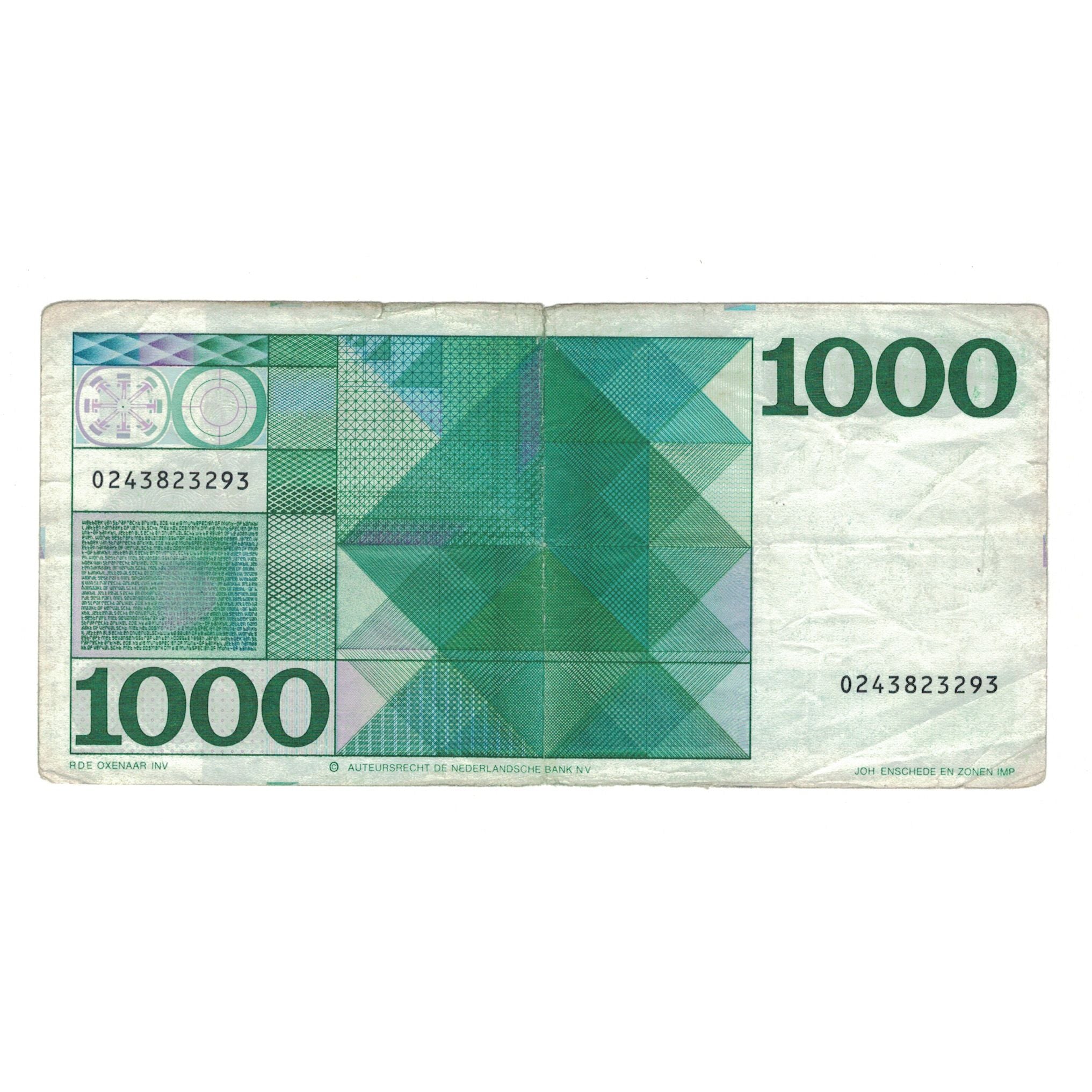 Banknote, Netherlands, 1000 Gulden, 1972, 1972-03-30, KM:94a, EF(40-45)