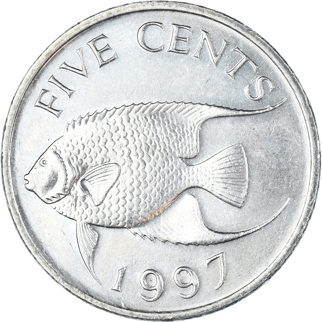 Coin, Bermuda, 5 Cents, 1997