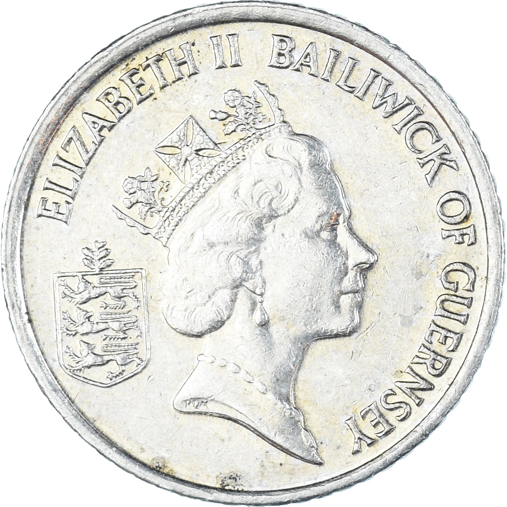 Coin, Guernsey, 5 Pence, 1992