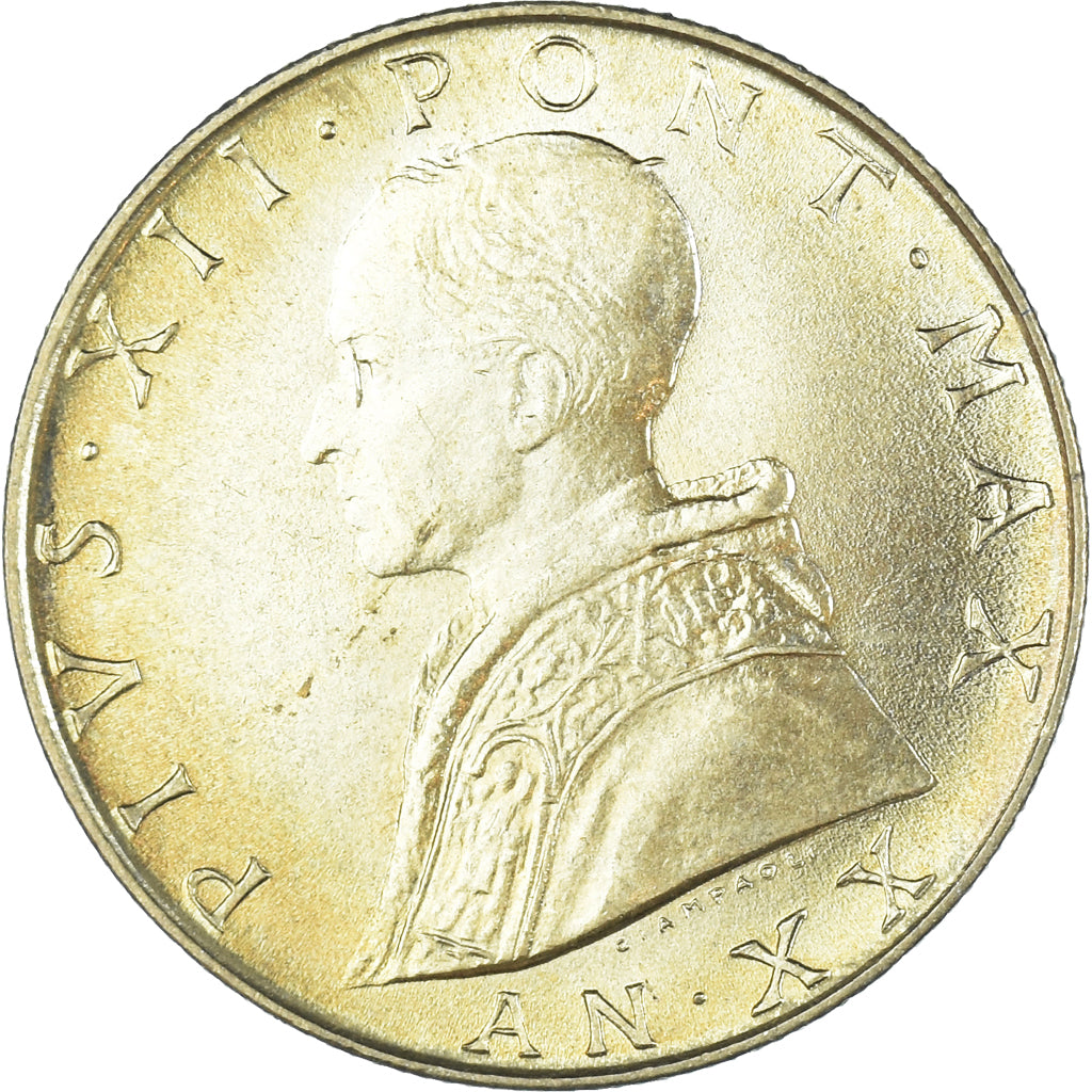Moneta, CITTÀ DEL VATICANO, 20 Lire, 1958
