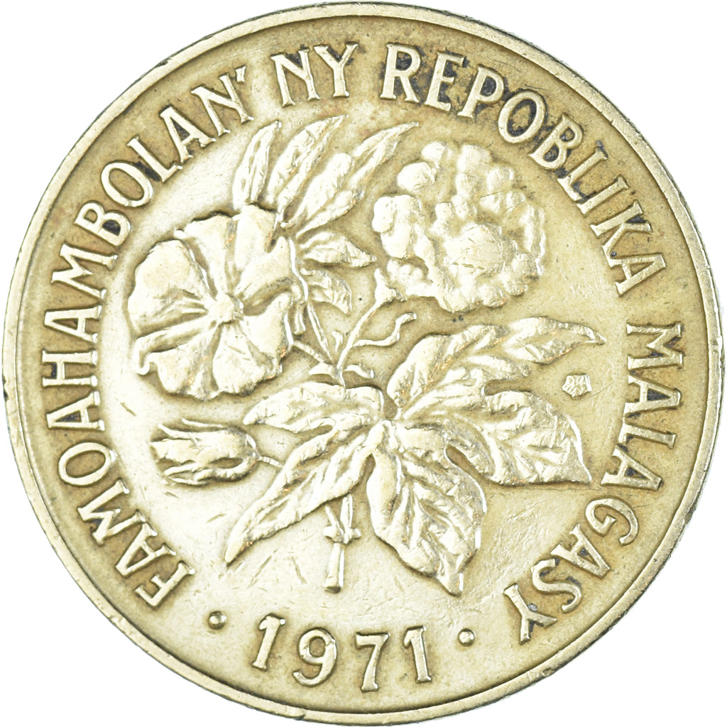 Moneta, Madagascar, 20 Francs, 4 Ariary, 1971