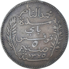 Coin, Tunisia, 5 Centimes, 1907