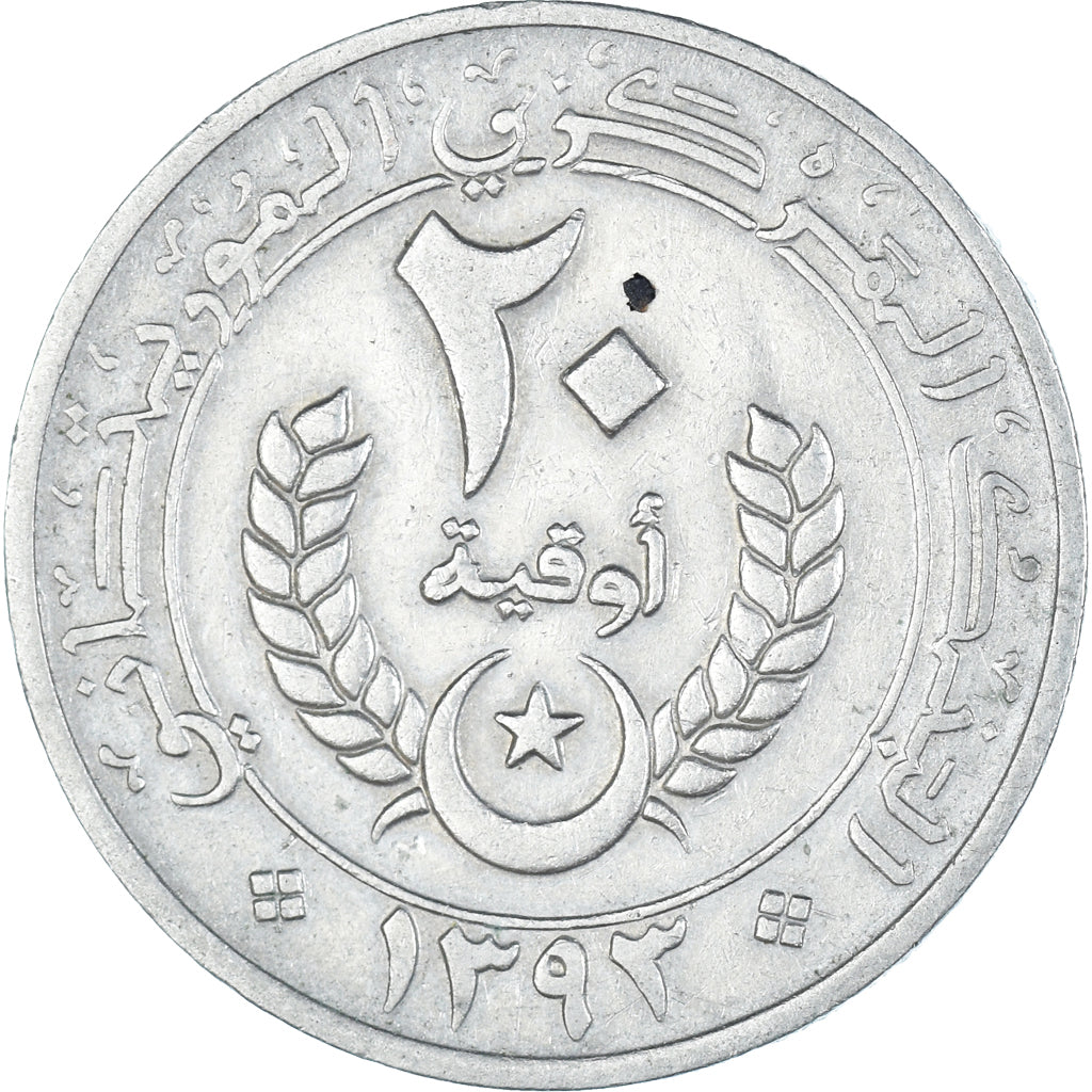 Monnaie, Mauritanie, 20 Ouguiya, 1973