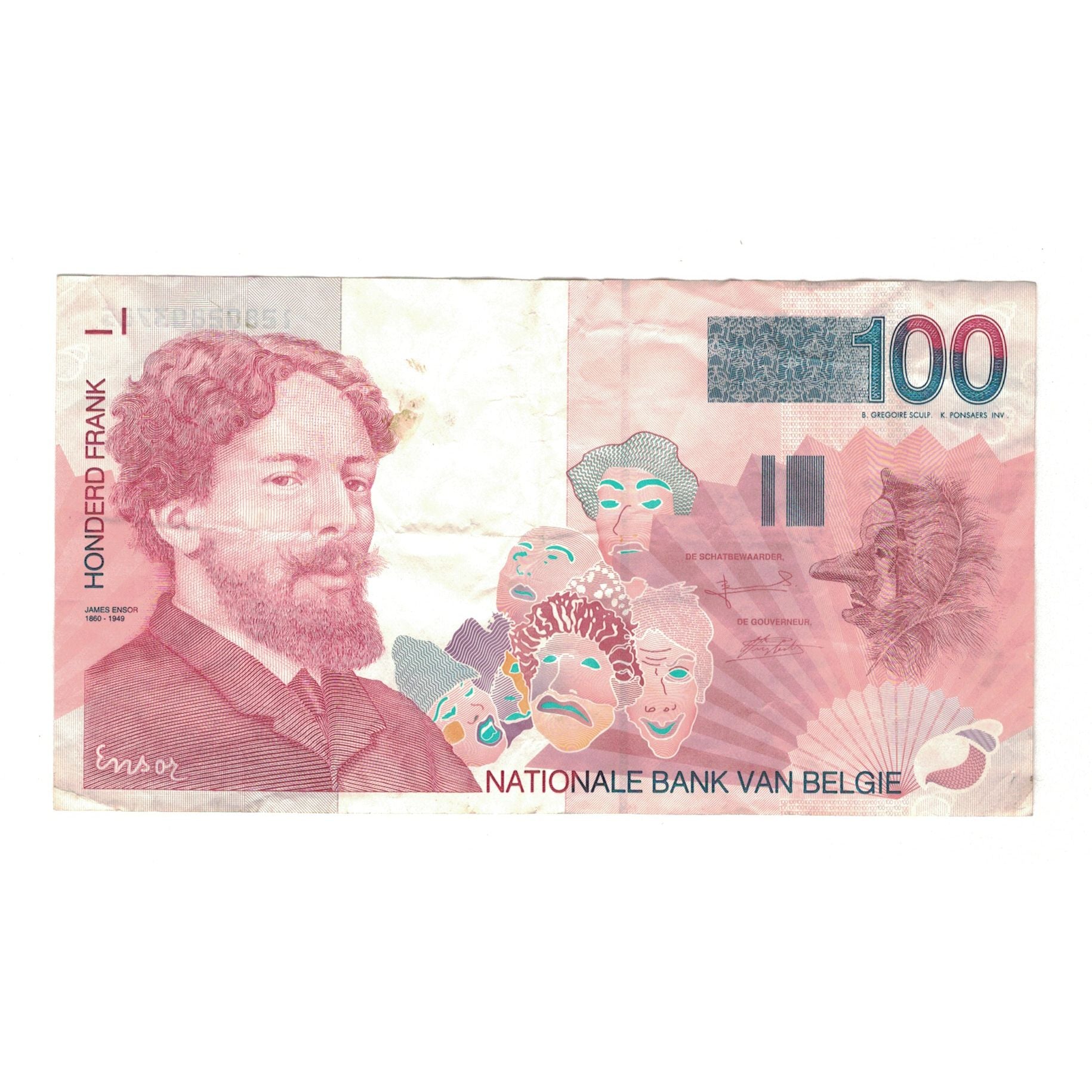 Billet, Belgique, 100 Francs, Undated (1995-2001), KM:147, TTB
