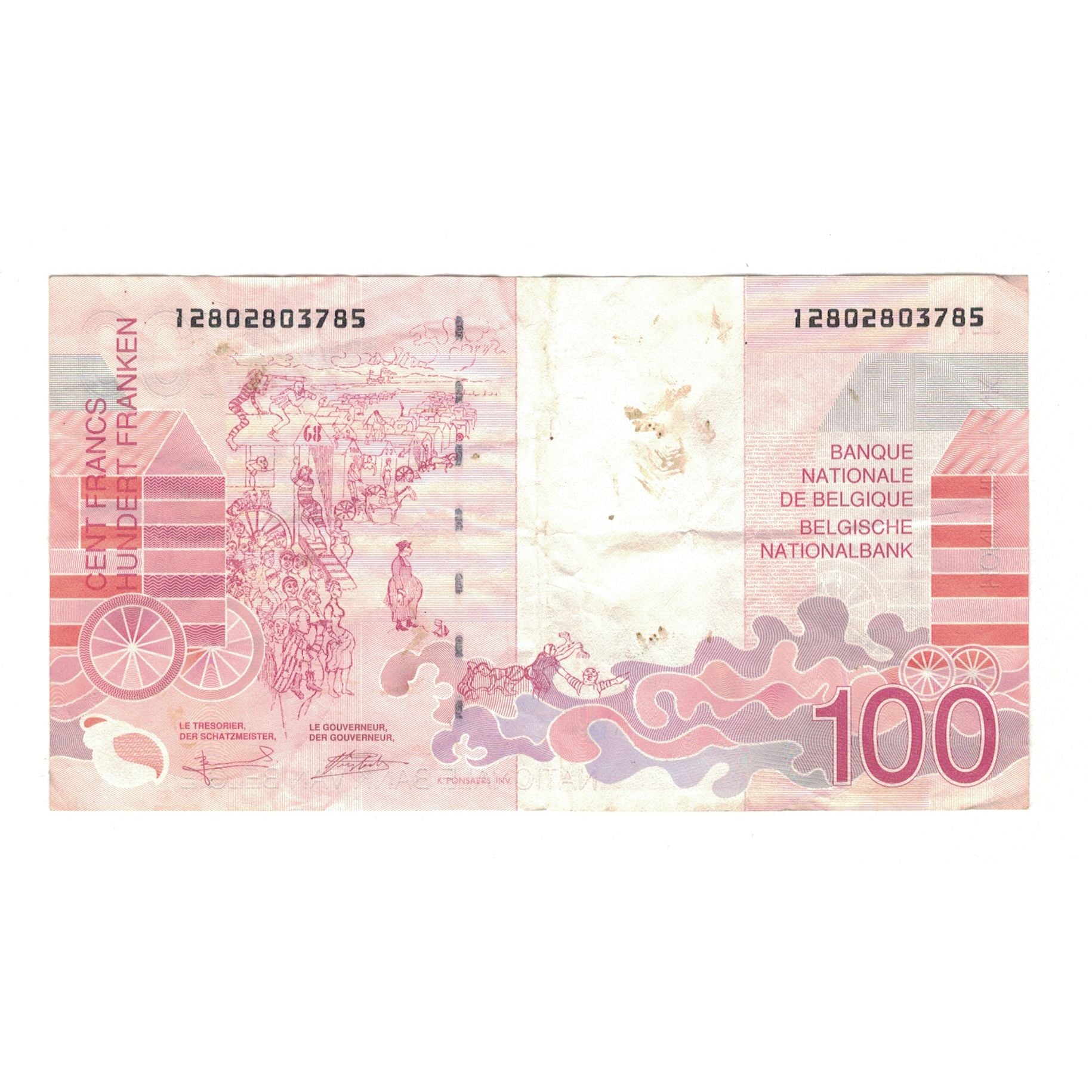 Billet, Belgique, 100 Francs, Undated (1995-2001), KM:147, TTB