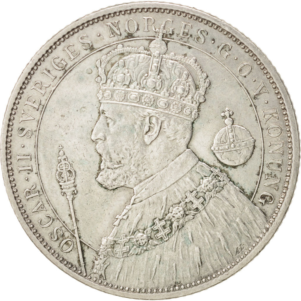 Sweden 2 Kronor 1897 KM:762 AU(50-53) Silver 31