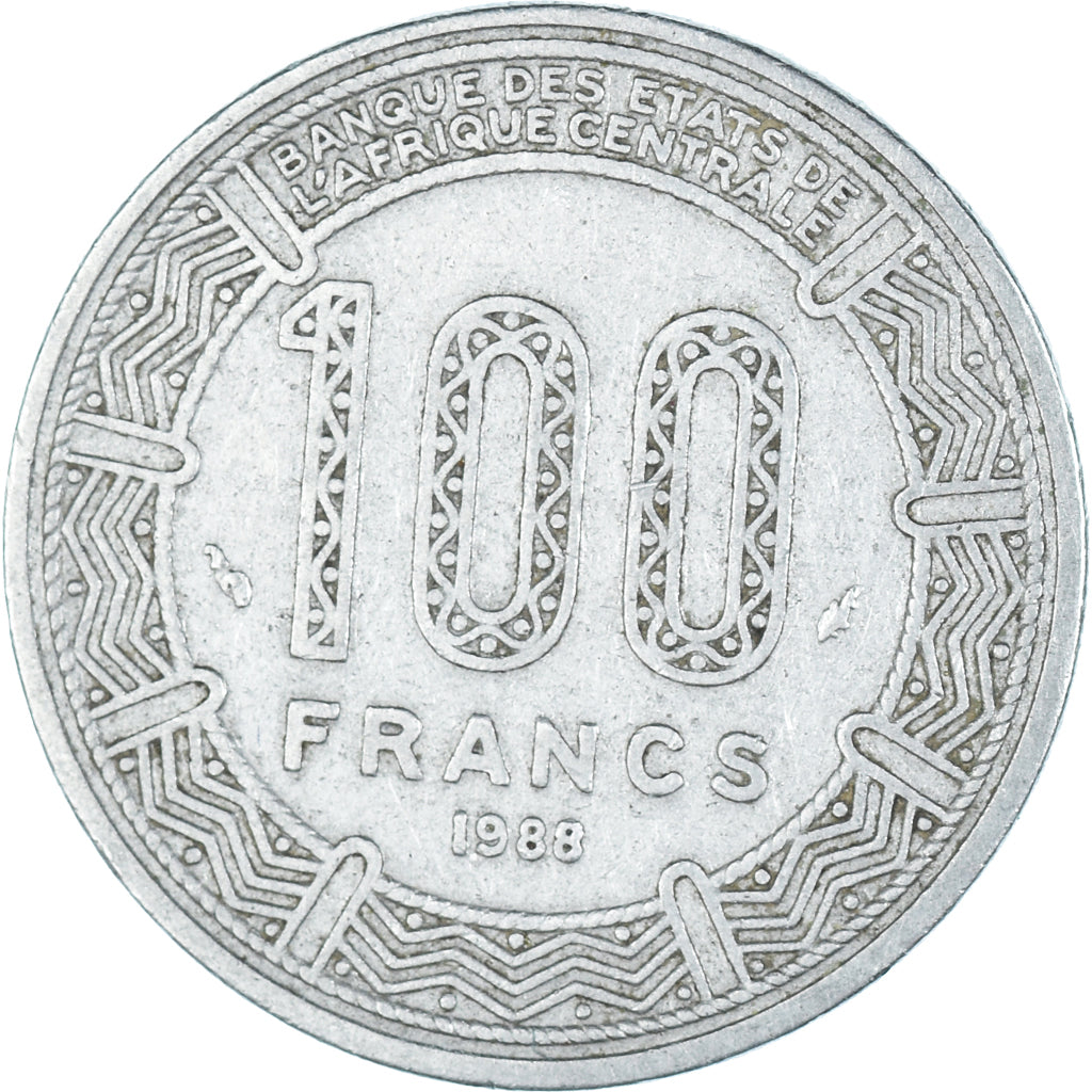 Monnaie, Tchad, 100 Francs, 1988