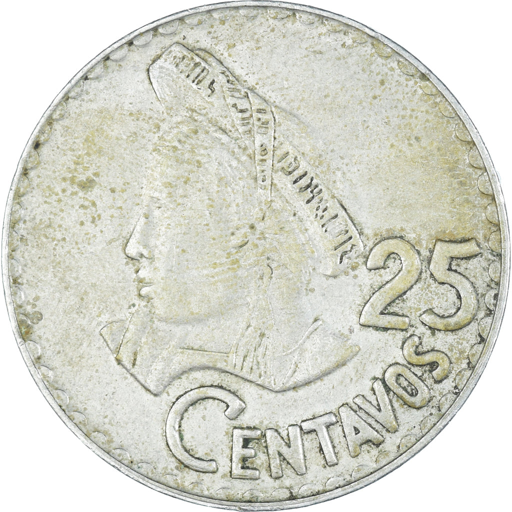 Moneda, Guatemala, 25 Centavos, 1976