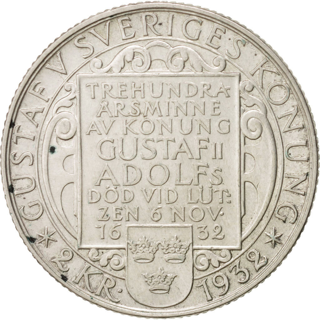 Sweden 2 Kronor 1932 KM:805 AU(50-53) Silver 31