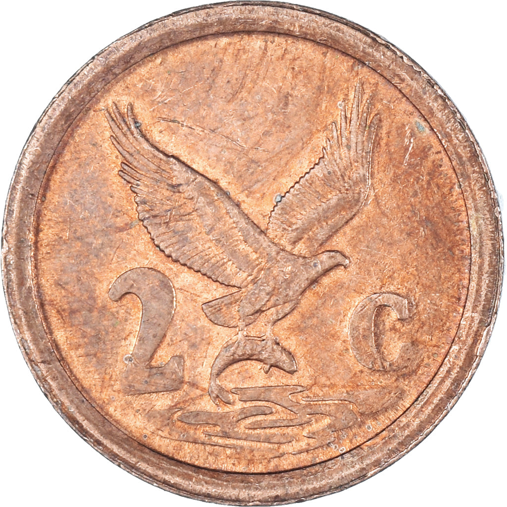 Moeda, África do Sul, 2 Cents, 1995