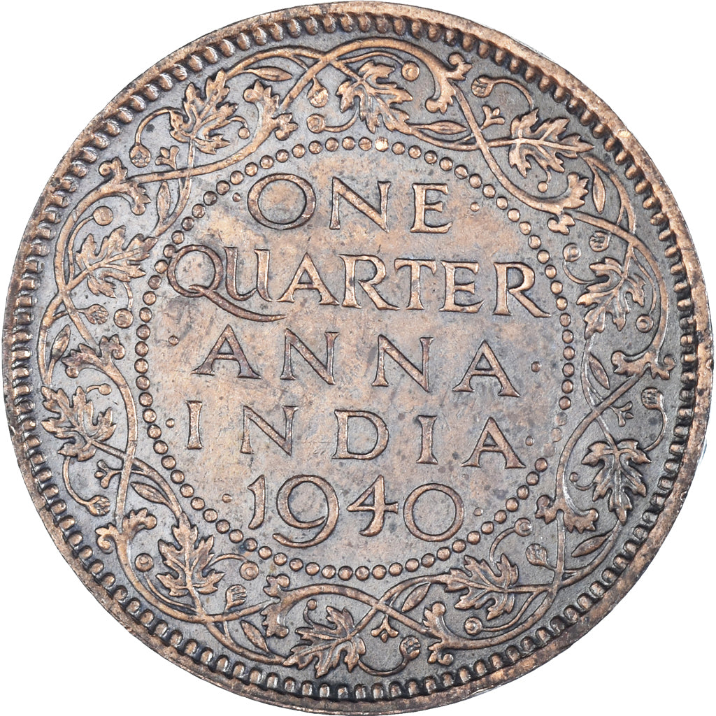 Monnaie, Inde, 1/4 Anna, 1940