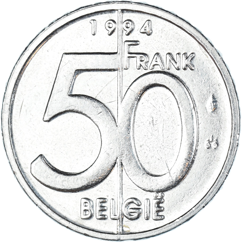 Coin, Belgium, 50 Francs, 50 Frank, 1994