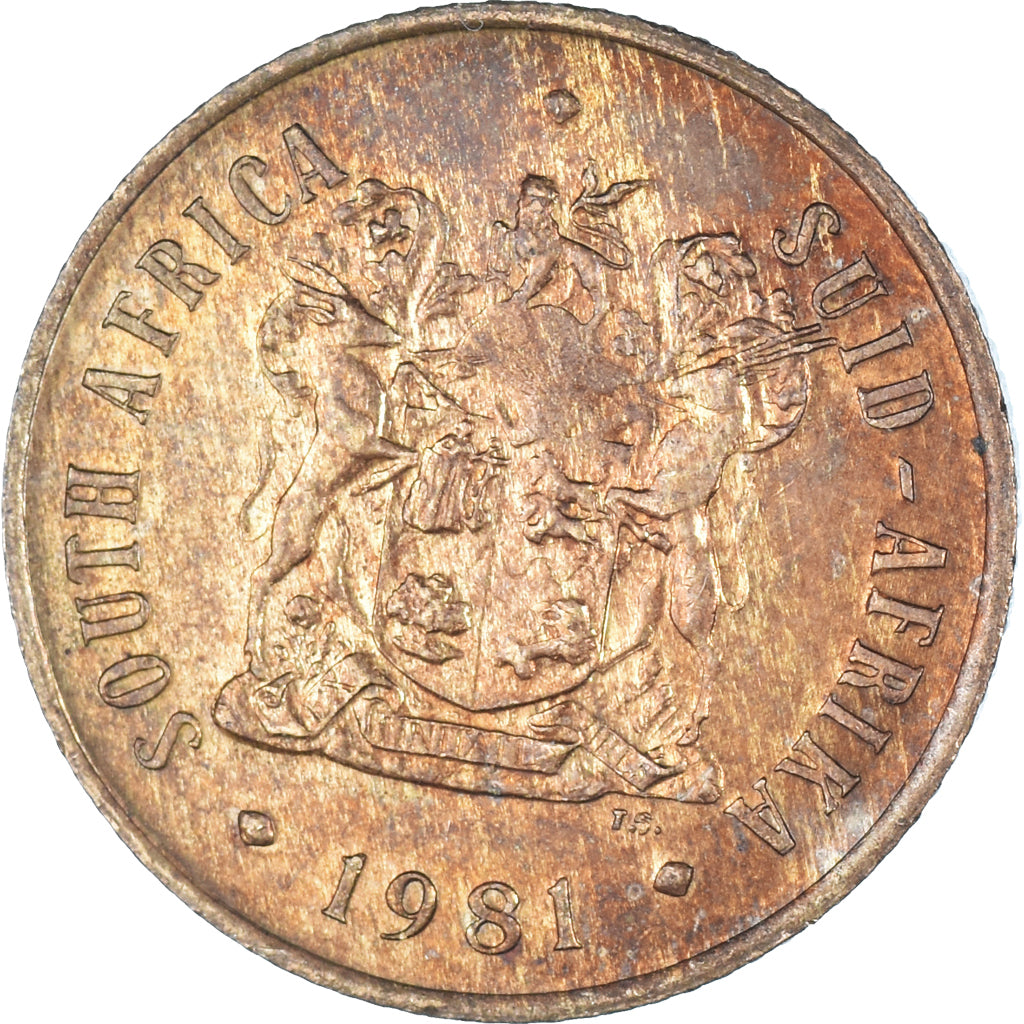 Moeda, África do Sul, 2 Cents, 1981