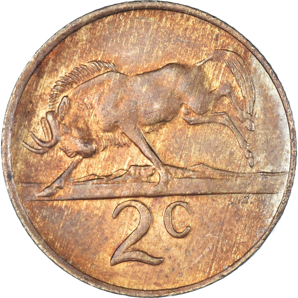 Moeda, África do Sul, 2 Cents, 1981
