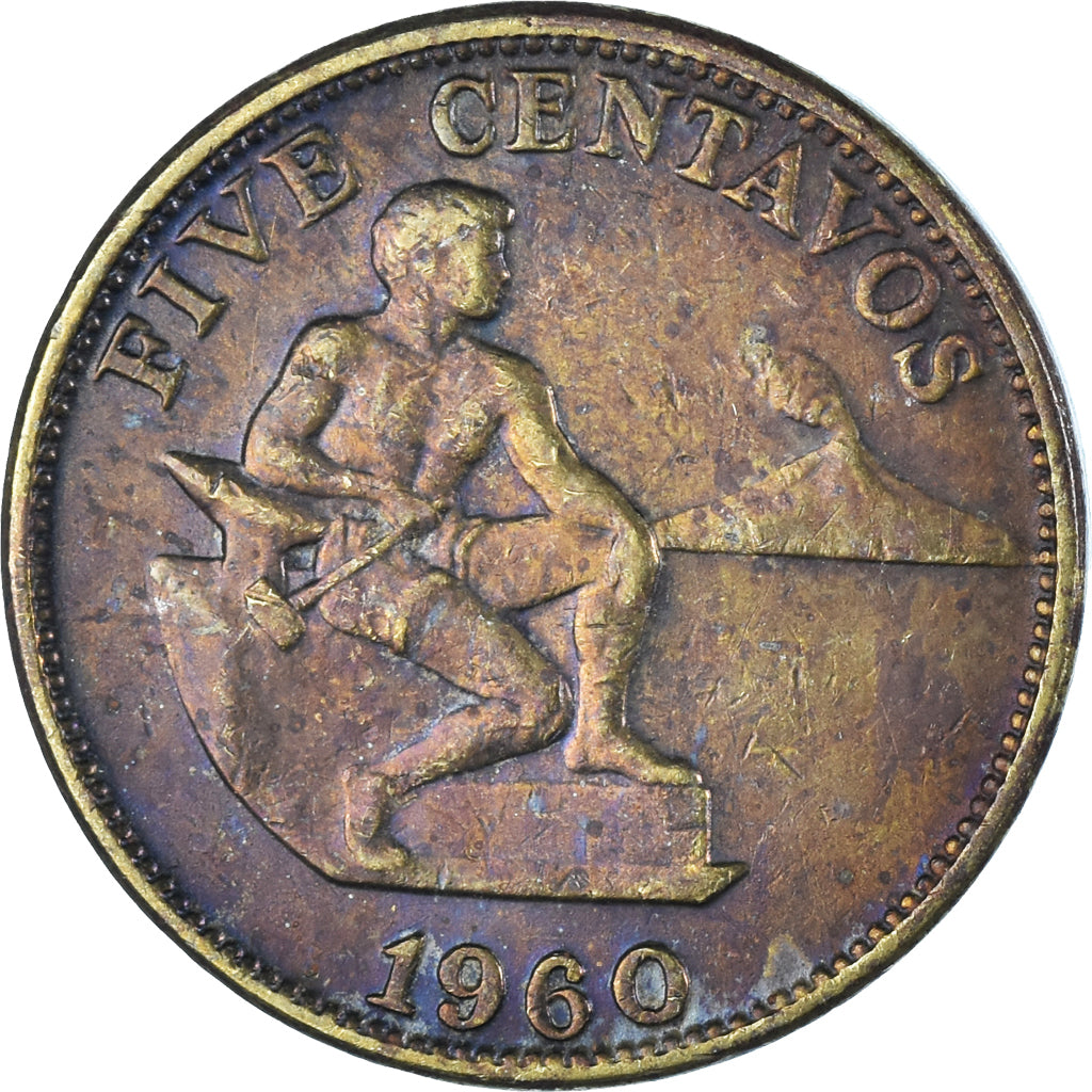 Moneta, Filipiny, 5 Centavos, 1960
