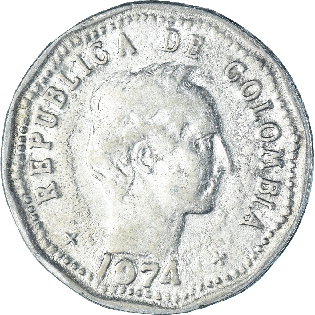 Coin, Colombia, 50 Centavos, 1974