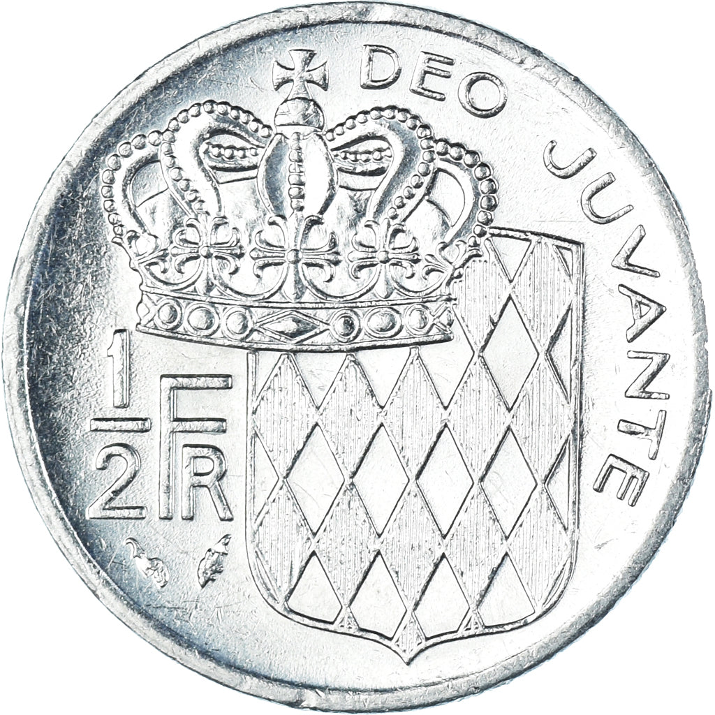 Moneda, Mónaco, 1/2 Franc, 1977