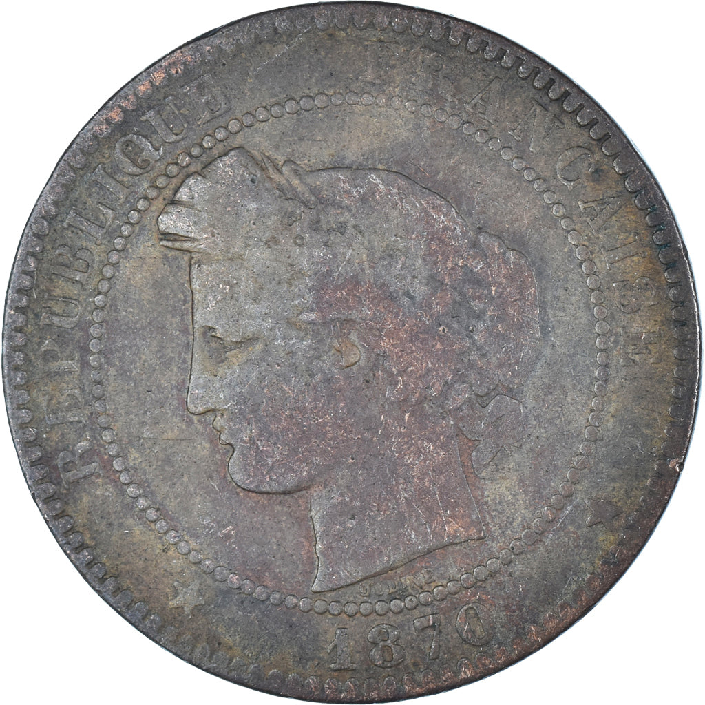 Munten, Frankrijk, 10 Centimes, 1870