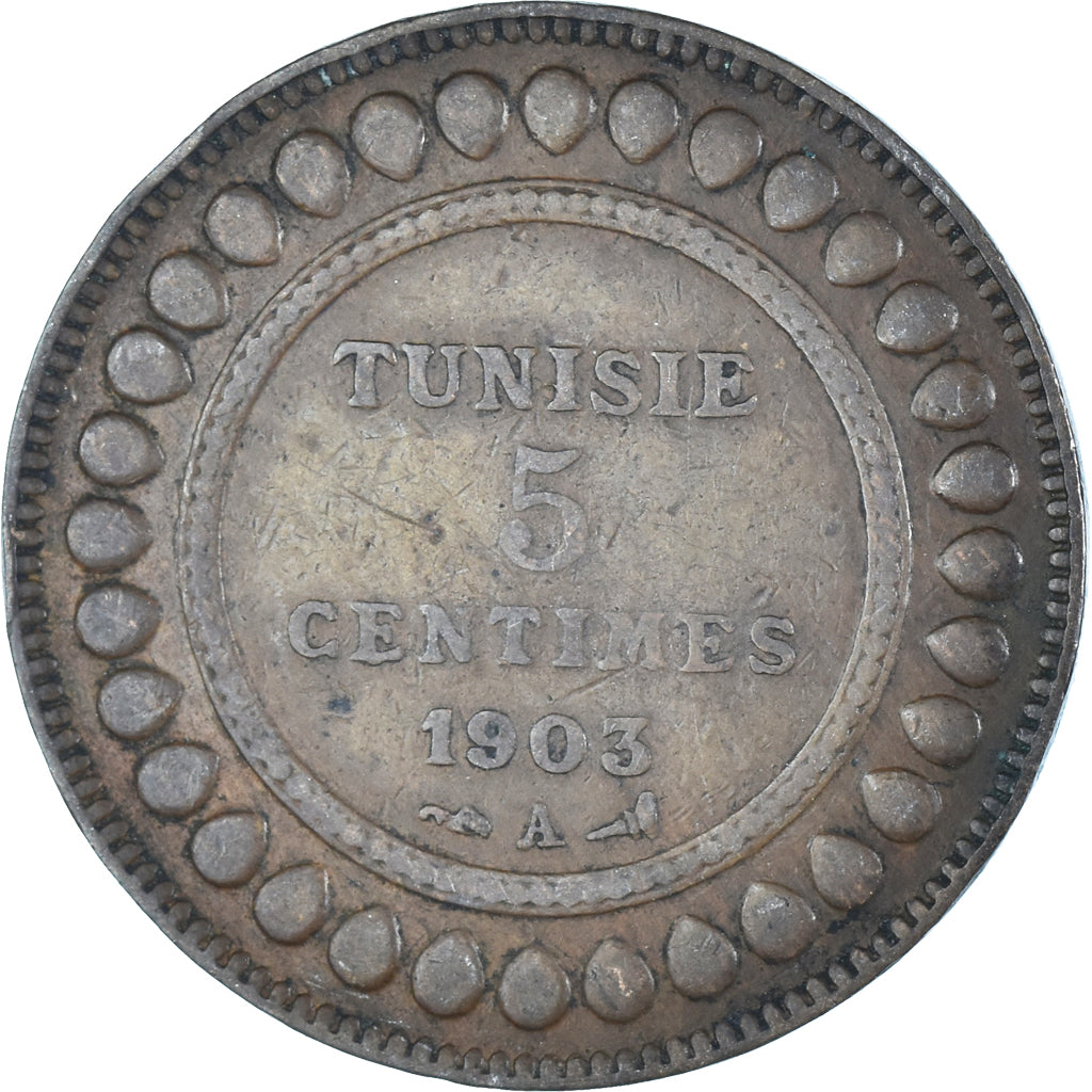 Monnaie, Tunisie, 5 Centimes, 1903