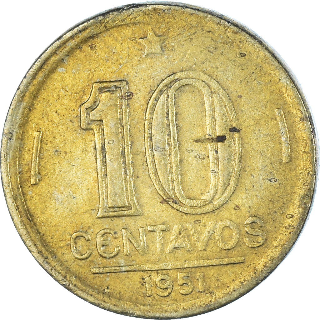 Munten, Brazilië, 10 Centavos, 1951