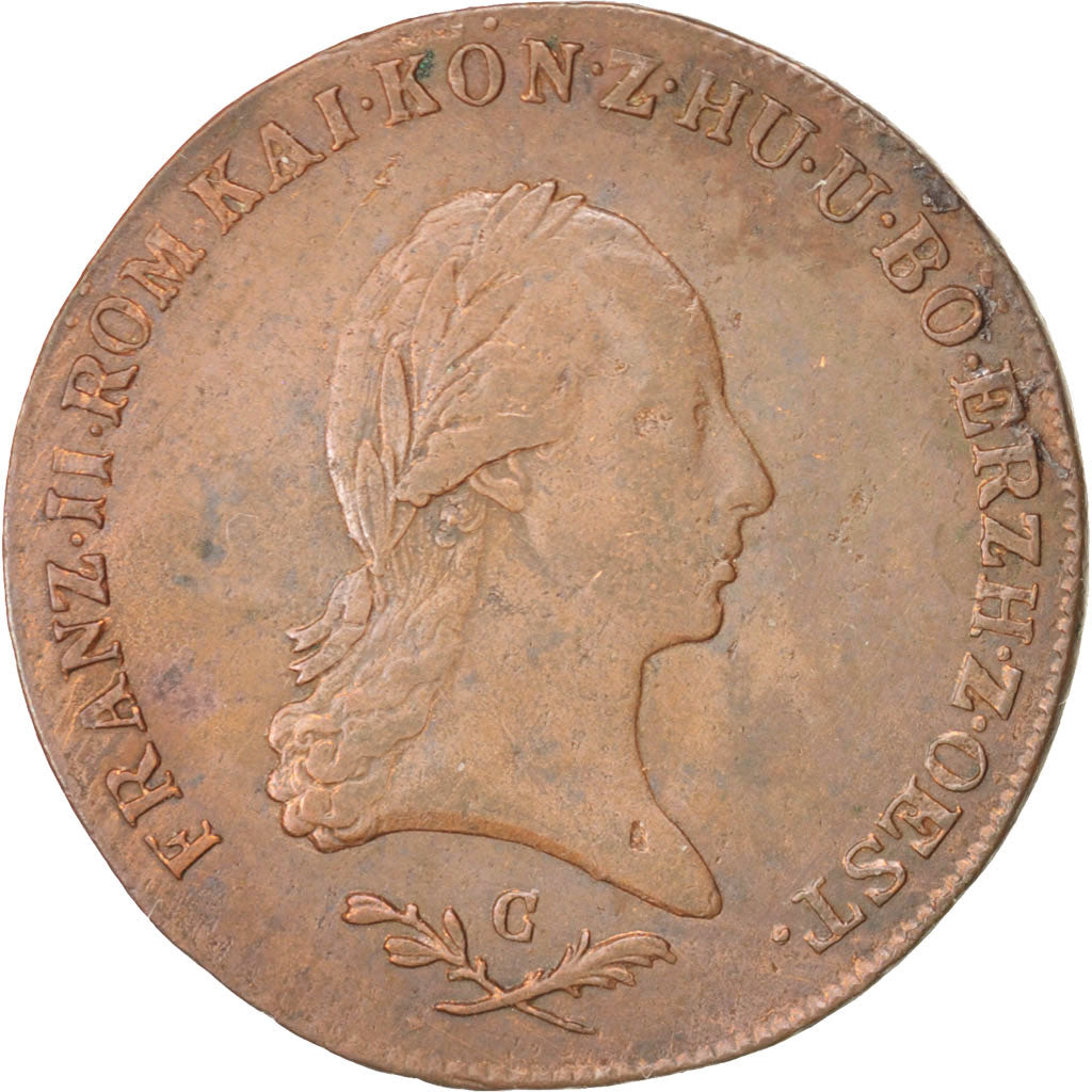 Austria, Franz II (I), 6 Kreuzer, 1800, BB, Rame, KM:2128